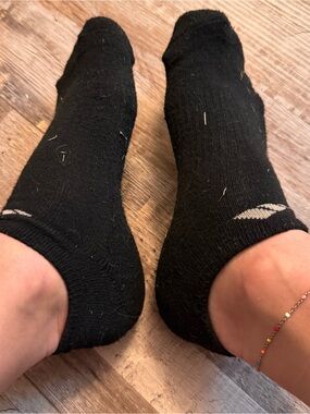 Well worn Black Low-Cut Athletic Socks - adidas